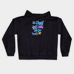 Too Legit to Quit  - Reverse text, great for selfies Kids Hoodie